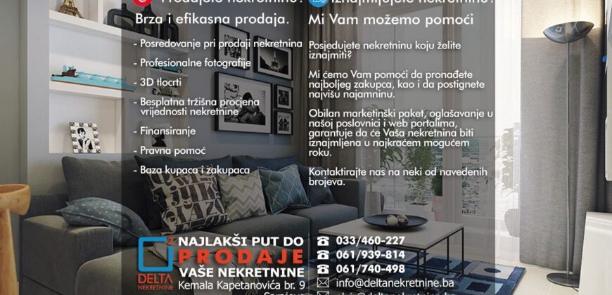 Luksuzan četverosoban stan / 96 m2 / namješten / Grbavica / Kovačići