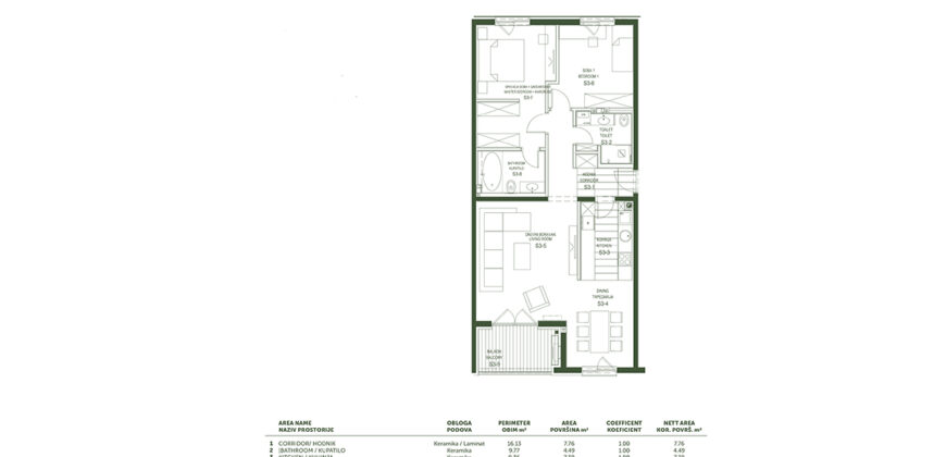 NOVOGRADNJA! Trosoban stan sa balkonom / 90m2 / Poljine Hills