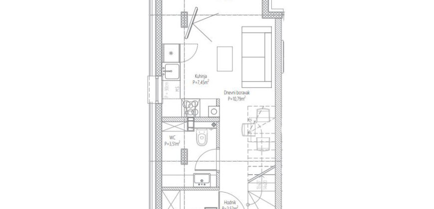 Dvostran dvosoban apartman / 3.sprat / Bjelašnica