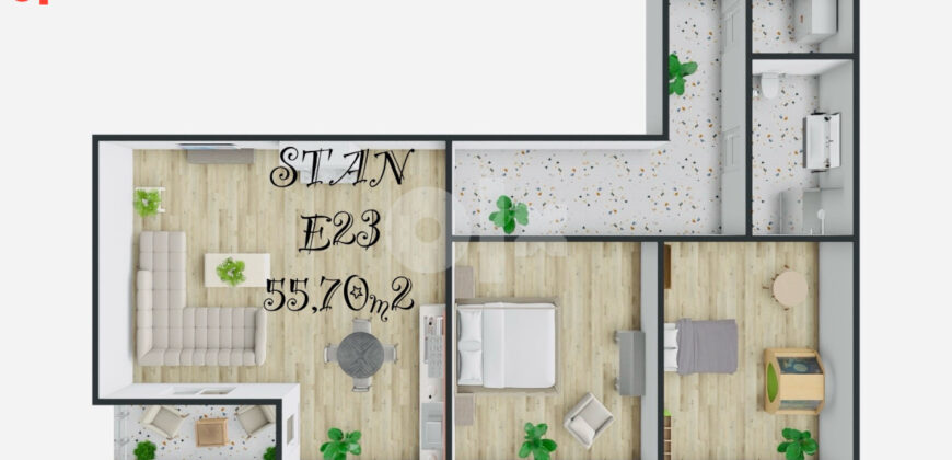 Dvosobni stanovi 43-46m2 / Istočno Sarajevo, Lukavica