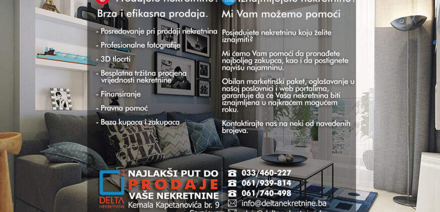 Praktičan trosoban stan / 4.sprat / Švrakino selo / Novi Grad